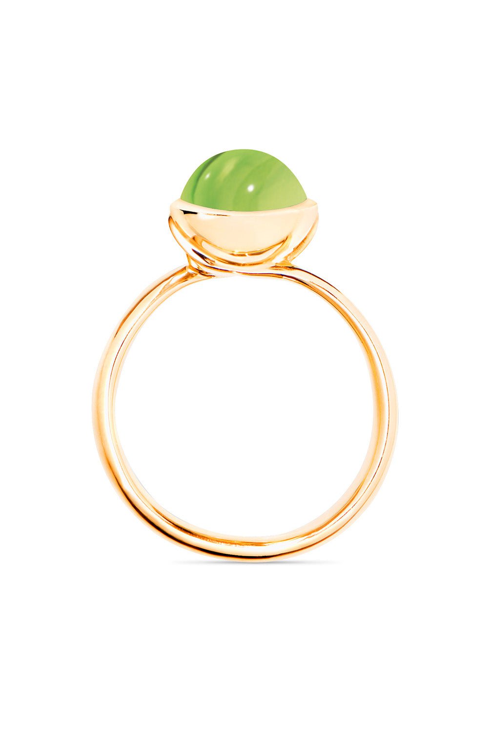 TAMARA COMOLLI-Small Peridot Bouton Ring-YELLOW GOLD