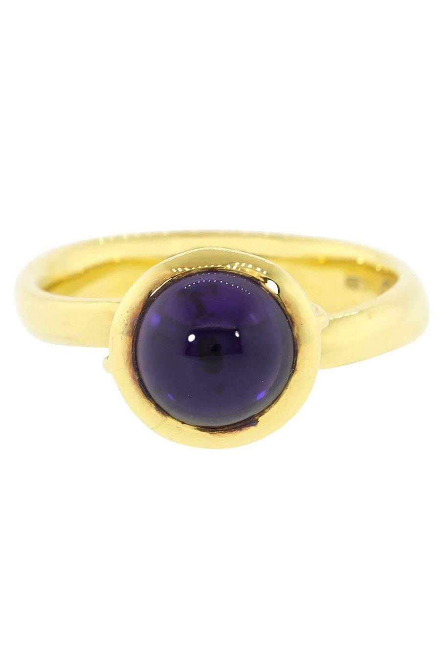 TAMARA COMOLLI-Amethyst Small Bouton Ring-YELLOW GOLD