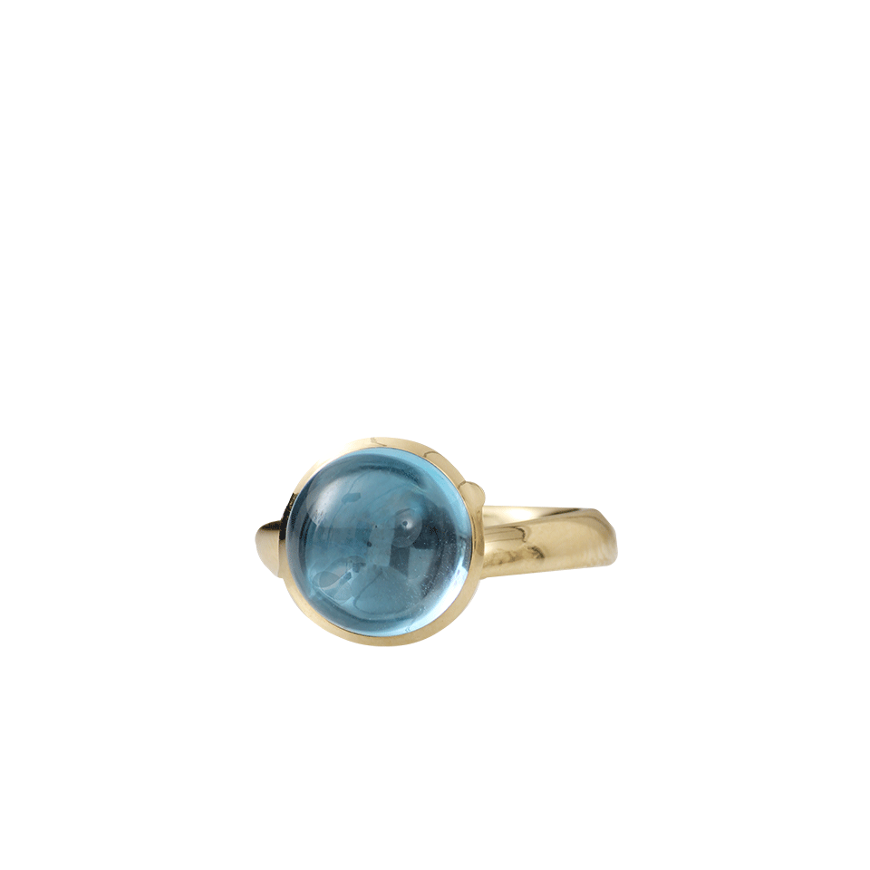 TAMARA COMOLLI-Large Swiss Topaz Bouton Ring-YELLOW GOLD