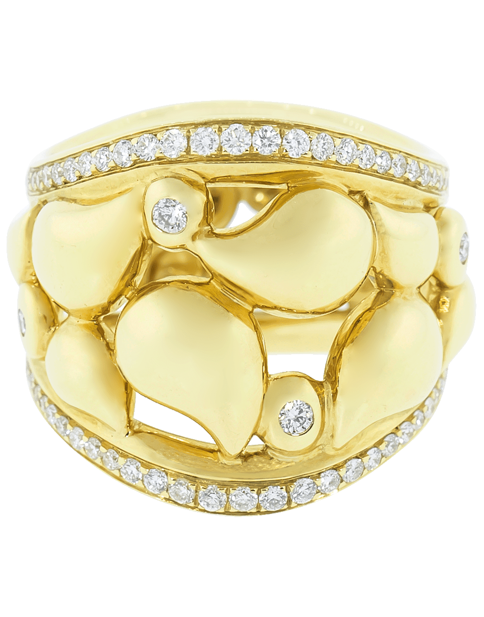 TAMARA COMOLLI-Large Diamond Paveline Ring-YELLOW GOLD