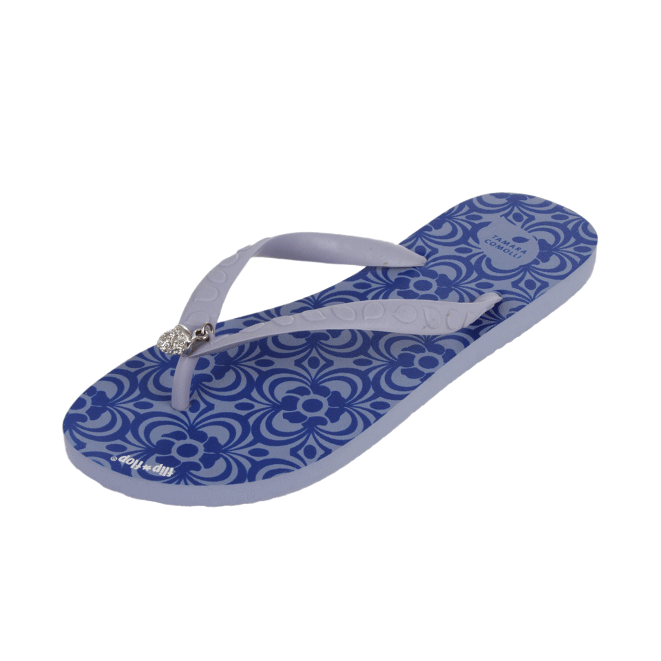TAMARA COMOLLI-Crystal Pendant Flip Flops-
