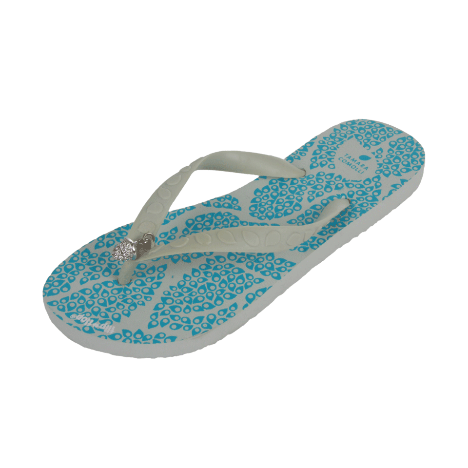TAMARA COMOLLI-Crystal Pendant Flip Flops-
