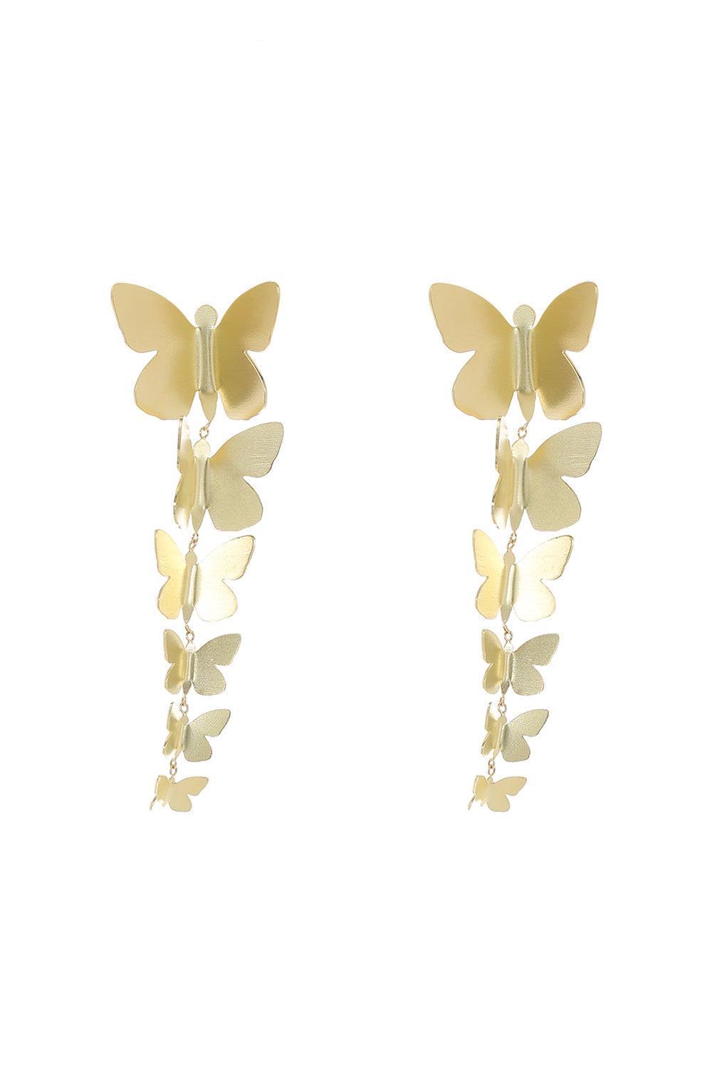 Cascading Butterfly Earrings-YELLOW GOLD-JEWELRYFINE JEWELEARRING-TANYA FARAH