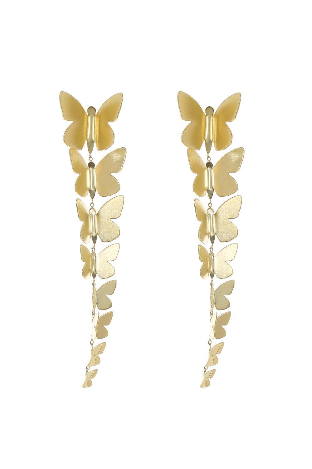 Cascading Butterfly Earrings-YELLOW GOLD-JEWELRYFINE JEWELEARRING-TANYA FARAH