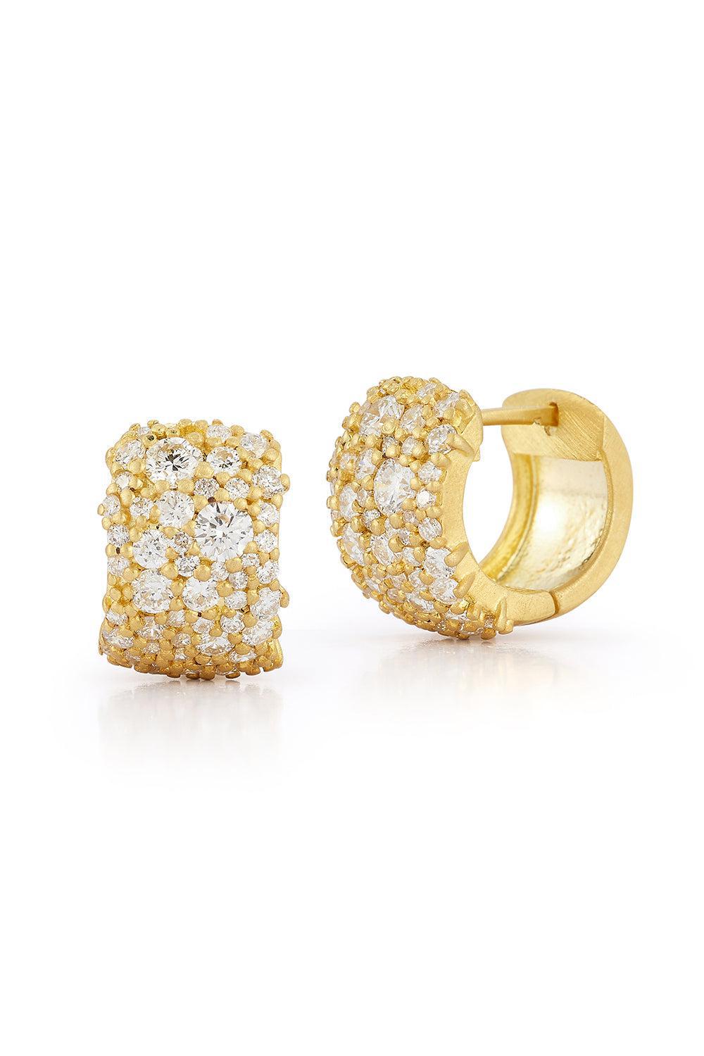 Modern Etruscan Diamond Earrings-YELLOW GOLD-JEWELRYFINE JEWELEARRING-TANYA FARAH