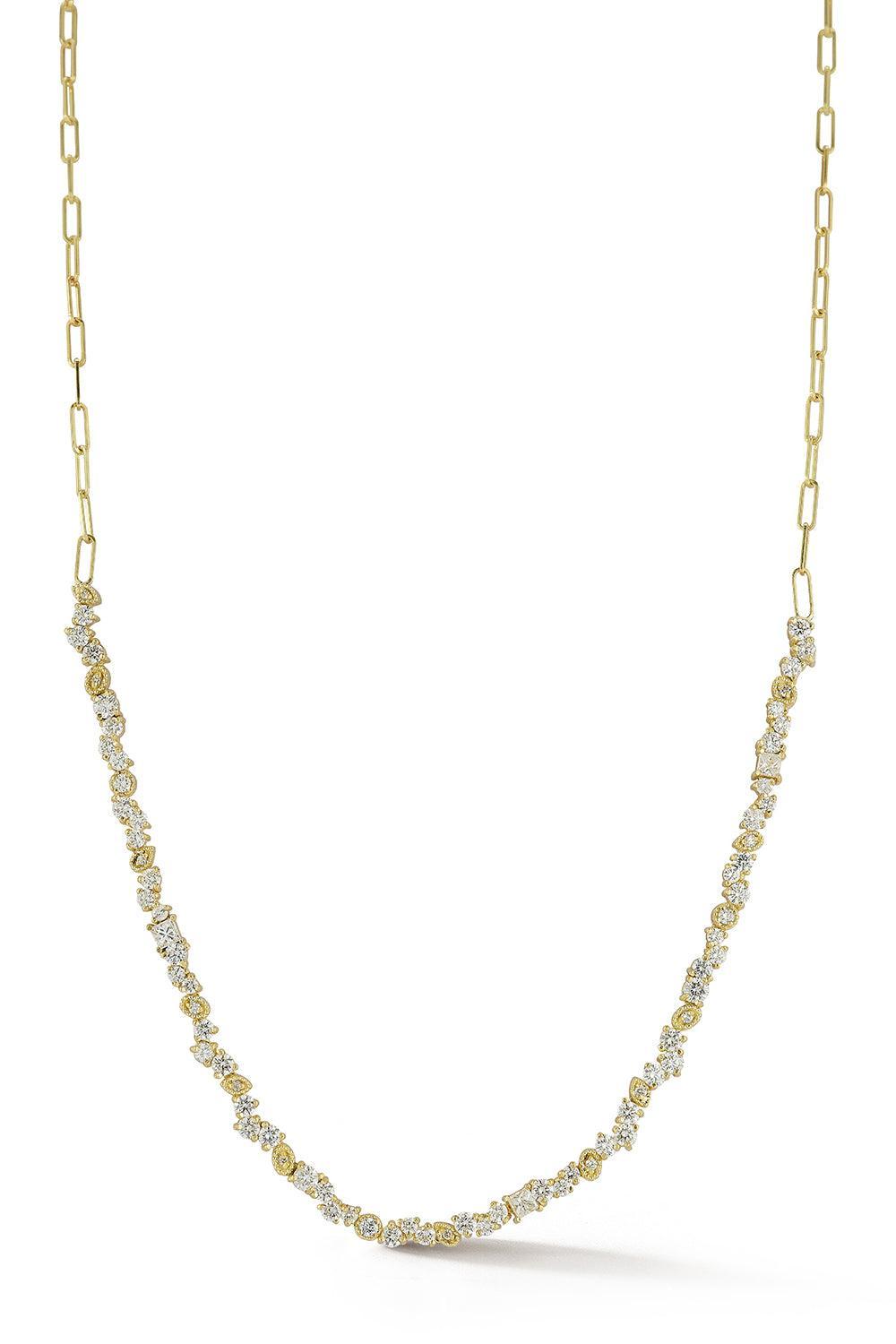Modern Etruscan Diamond Confetti Necklace-YELLOW GOLD-18-JEWELRYFINE JEWELNECKLACE O-TANYA FARAH