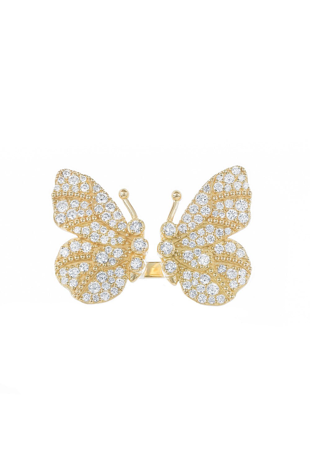TANYA FARAH-Diamond Butterfly Ring-YELLOW GOLD