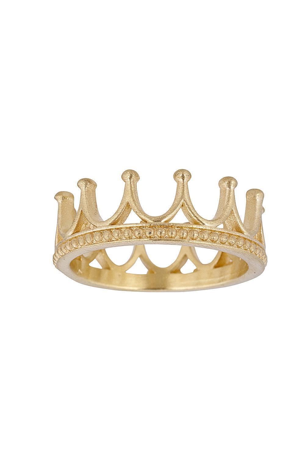 Modern Etruscan Crown Ring-YELLOW GOLD-6.75-JEWELRYFINE JEWELRING-TANYA FARAH
