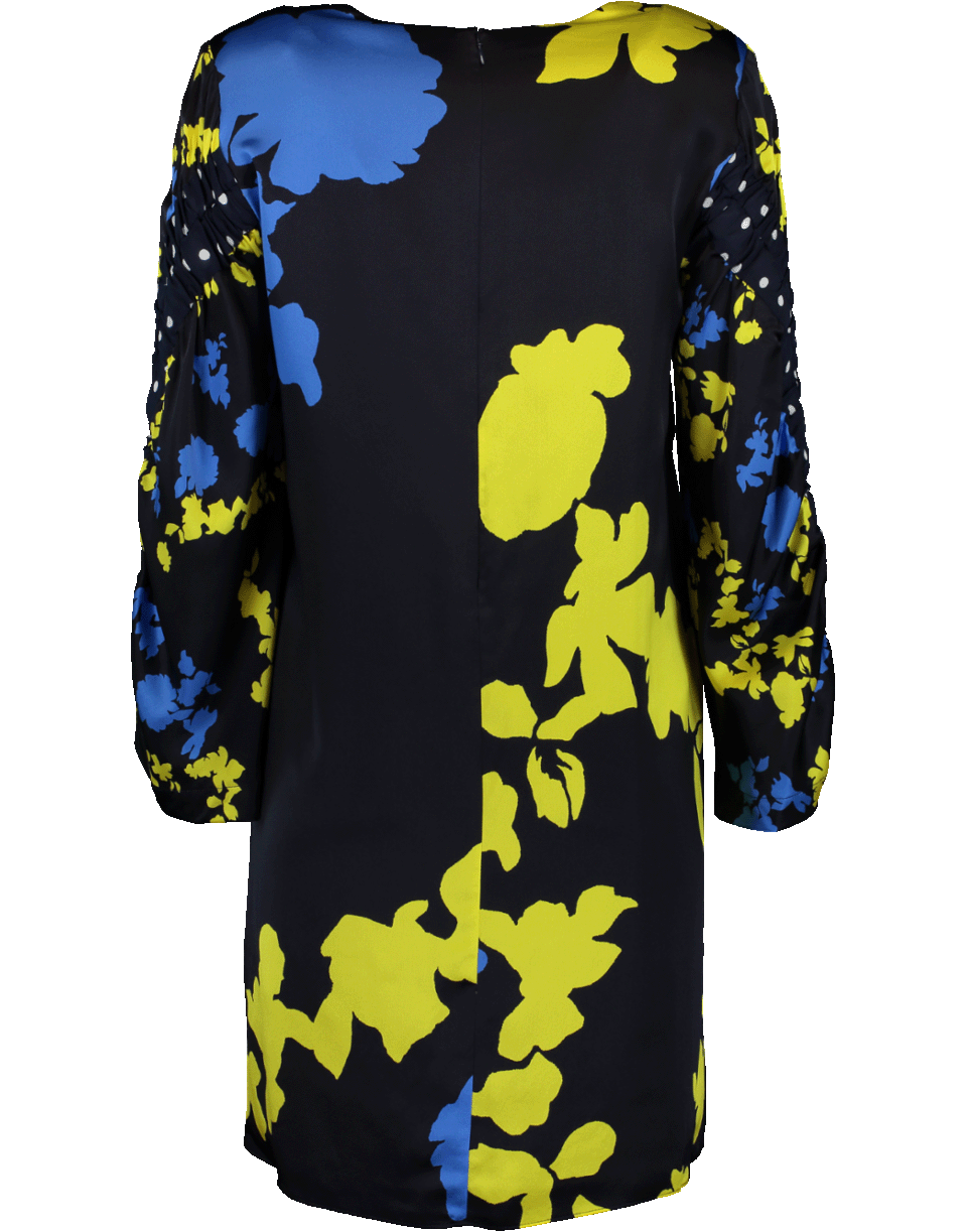 TANYA TAYLOR-Camo Print Satin Florence Dress-