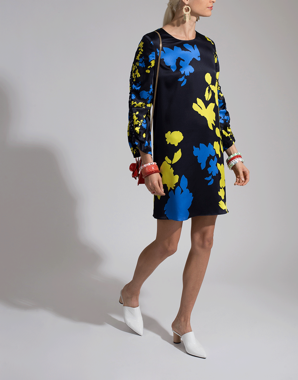 TANYA TAYLOR-Camo Print Satin Florence Dress-