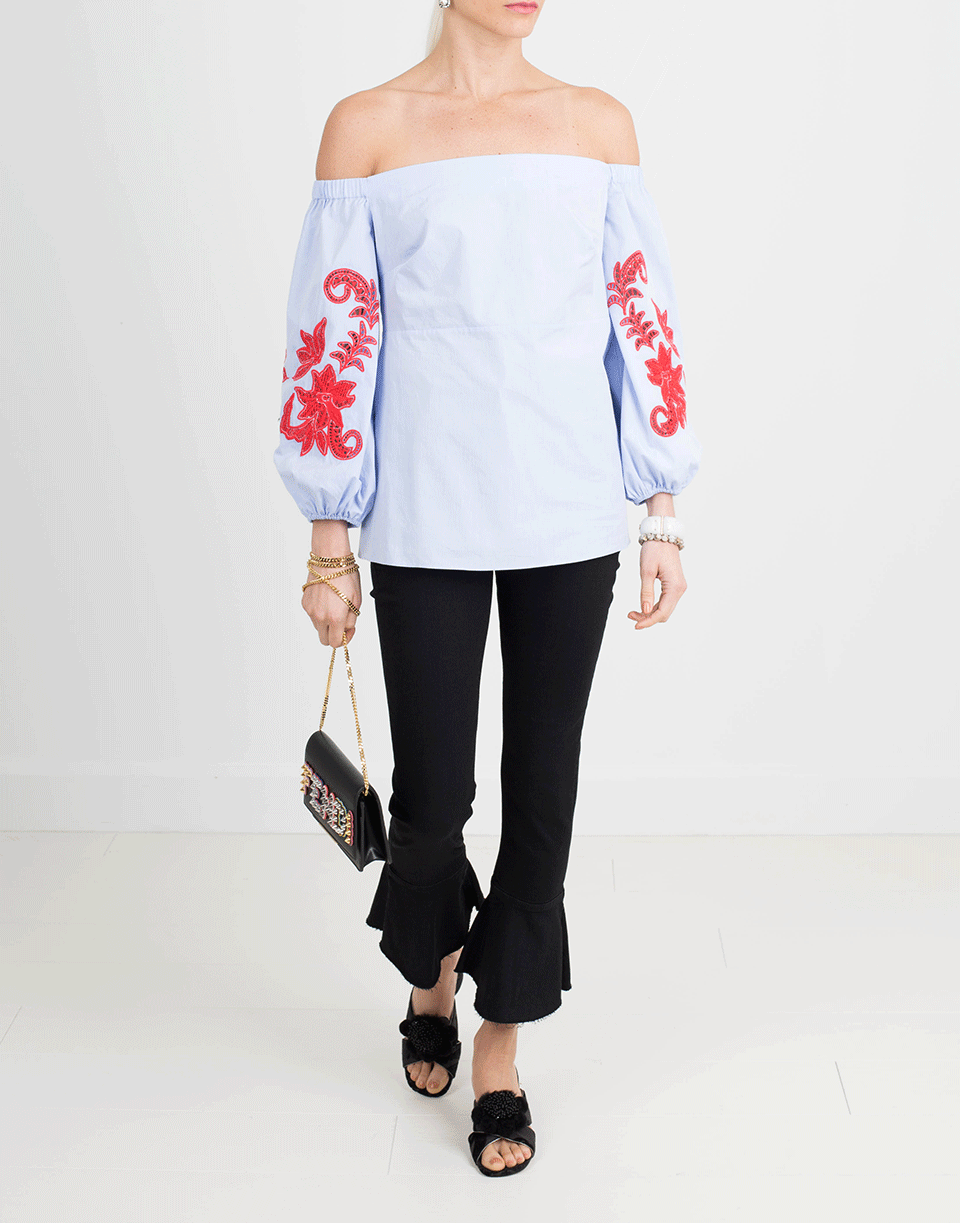 TANYA TAYLOR-Lace Embroidery Zayden Top-