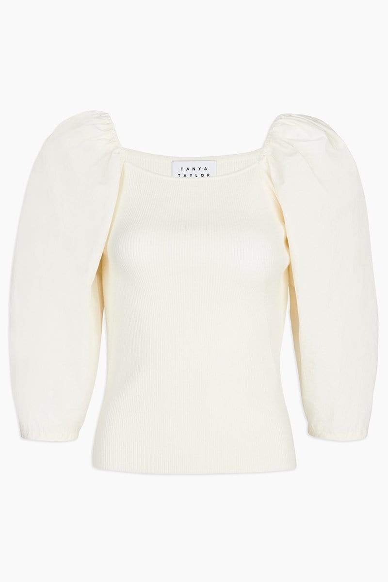 TANYA TAYLOR-Leila Knit Top - Sea Salt-