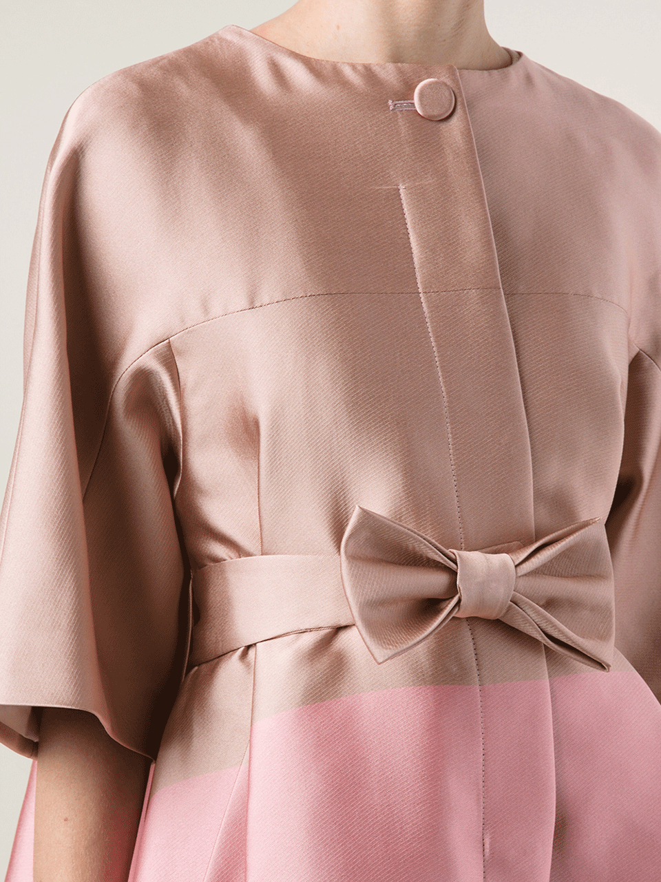 TEMPERLEY LONDON-Two-Tone Evening Coat-BLUSH