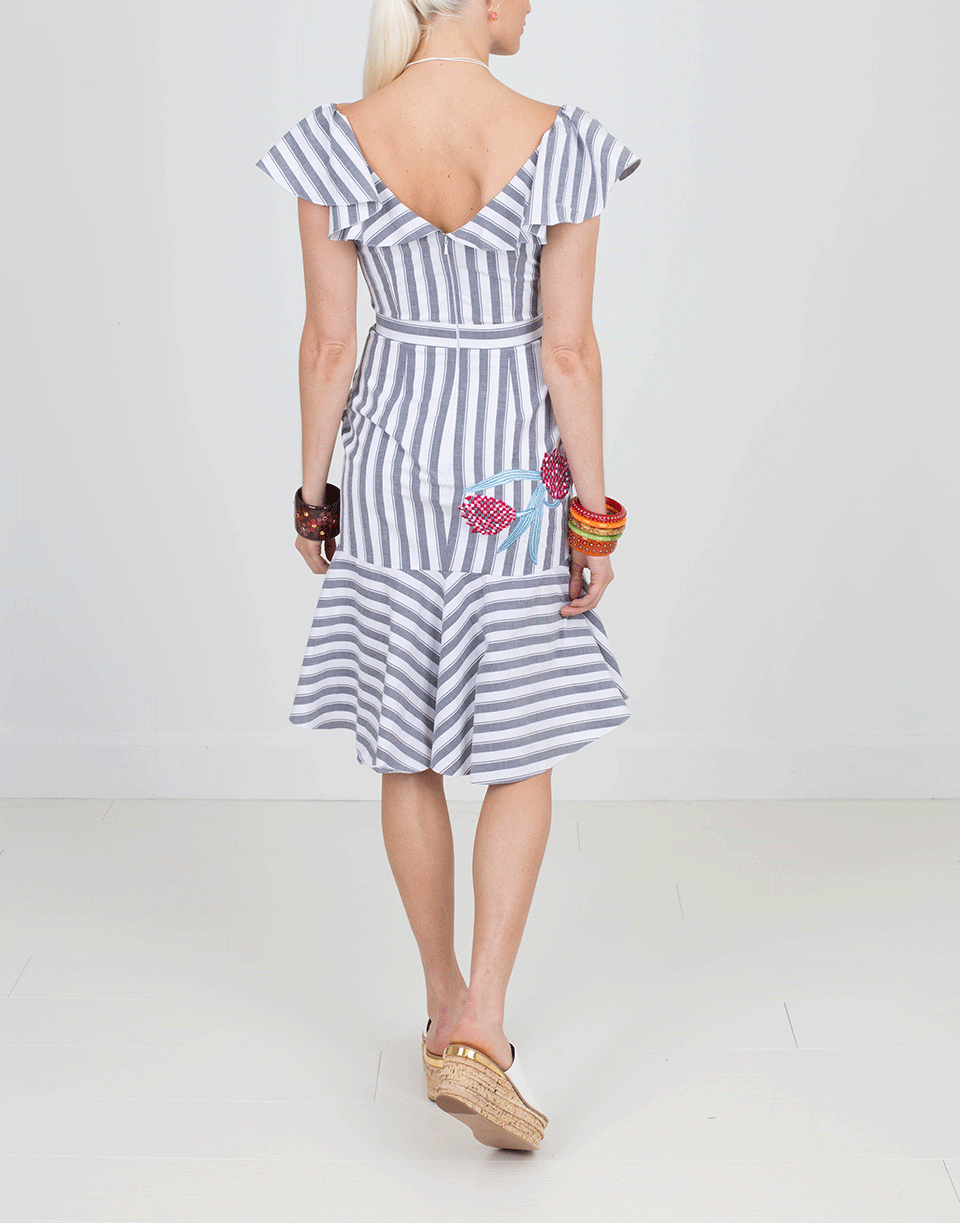 TEMPERLEY LONDON-Bella Embroidered Ruffle Dress-