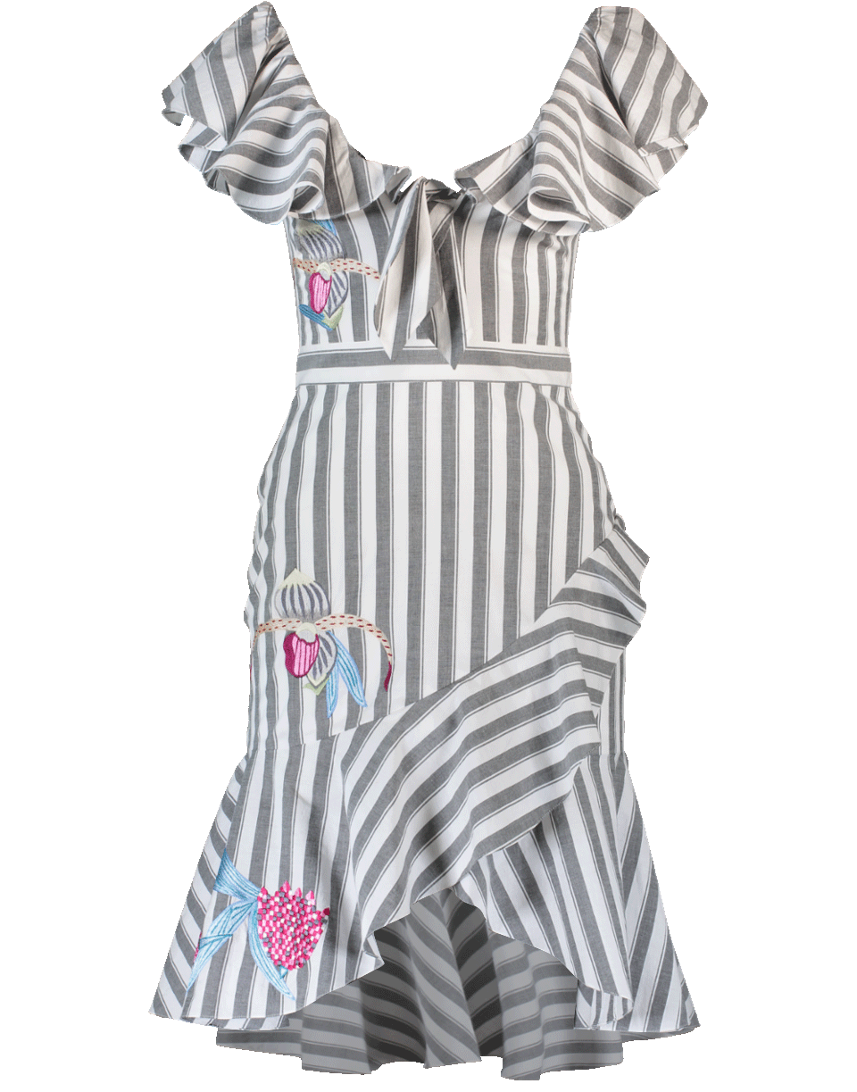 TEMPERLEY LONDON-Bella Embroidered Ruffle Dress-