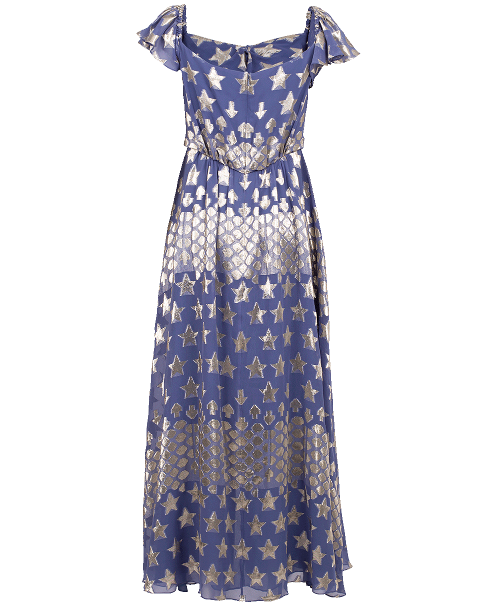 TEMPERLEY LONDON-Hetty Off Shoulder Dress-BLUEBELL
