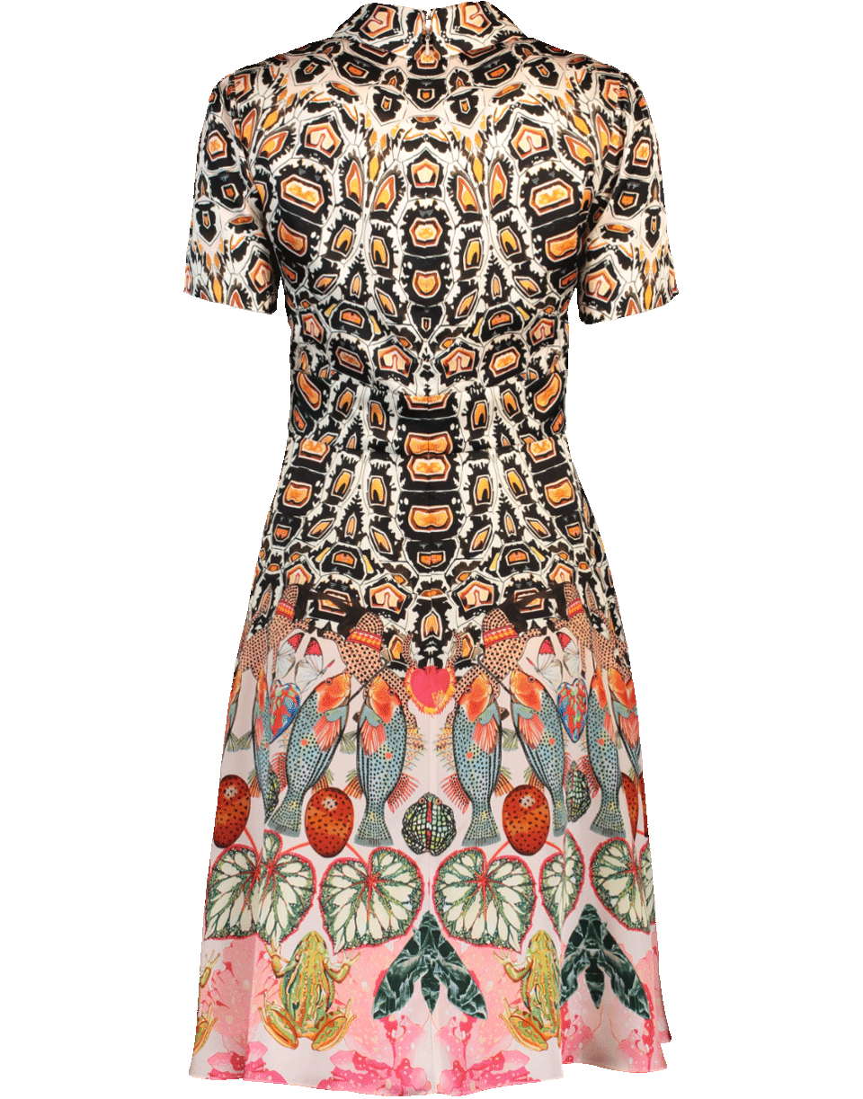 TEMPERLEY LONDON-Spiral Printed Mini Dress-