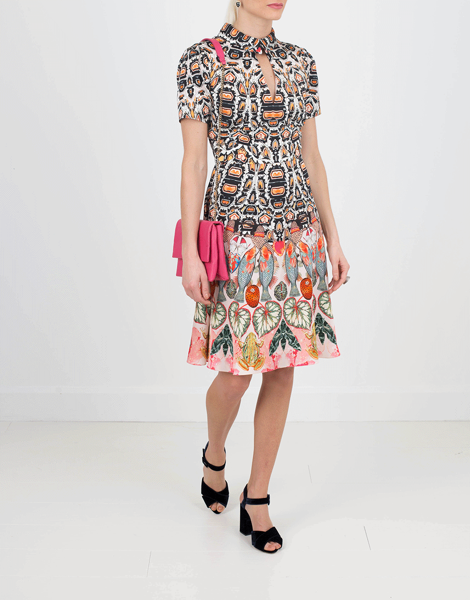 TEMPERLEY LONDON-Spiral Printed Mini Dress-