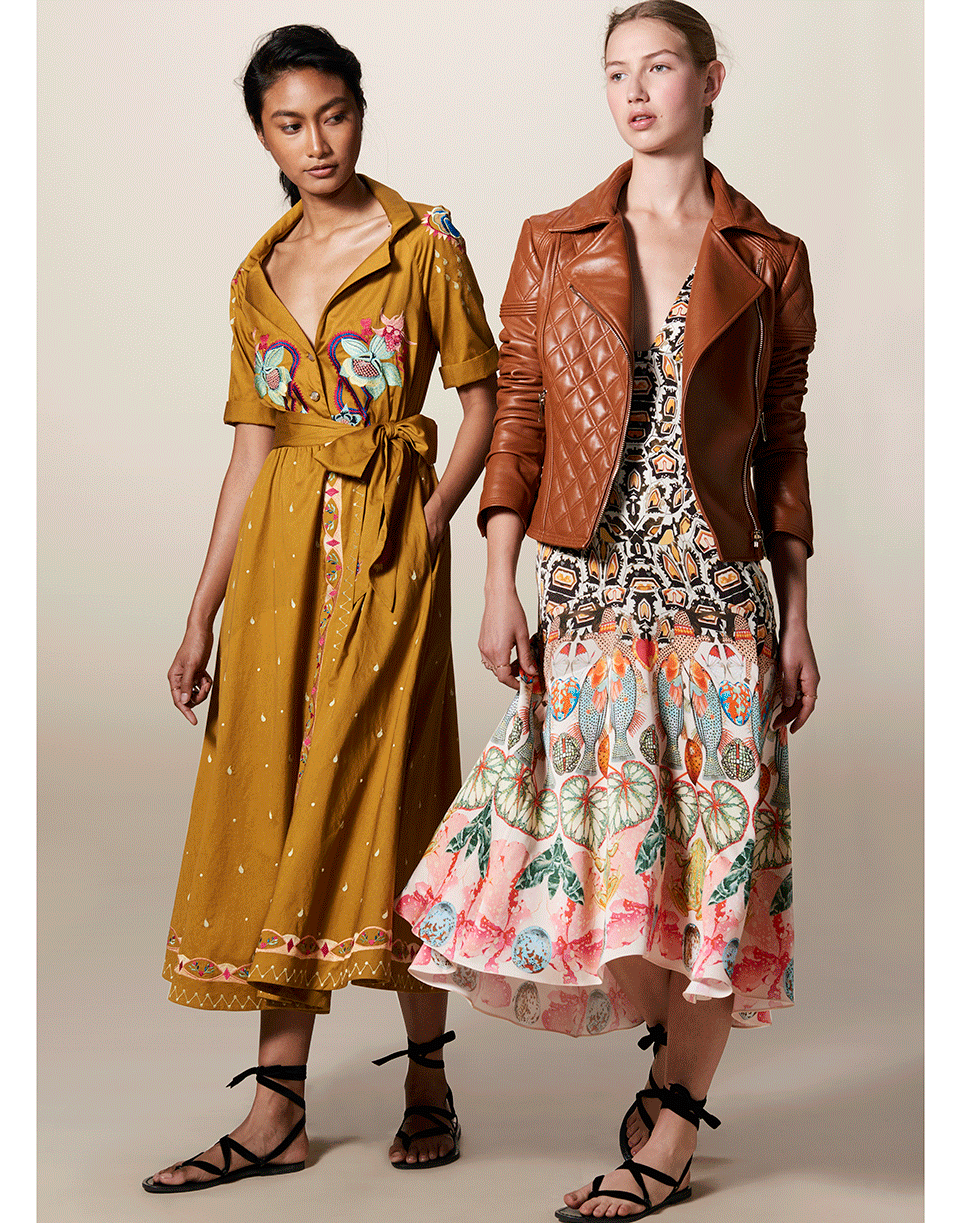 TEMPERLEY LONDON-Spiral Printed Mini Dress-