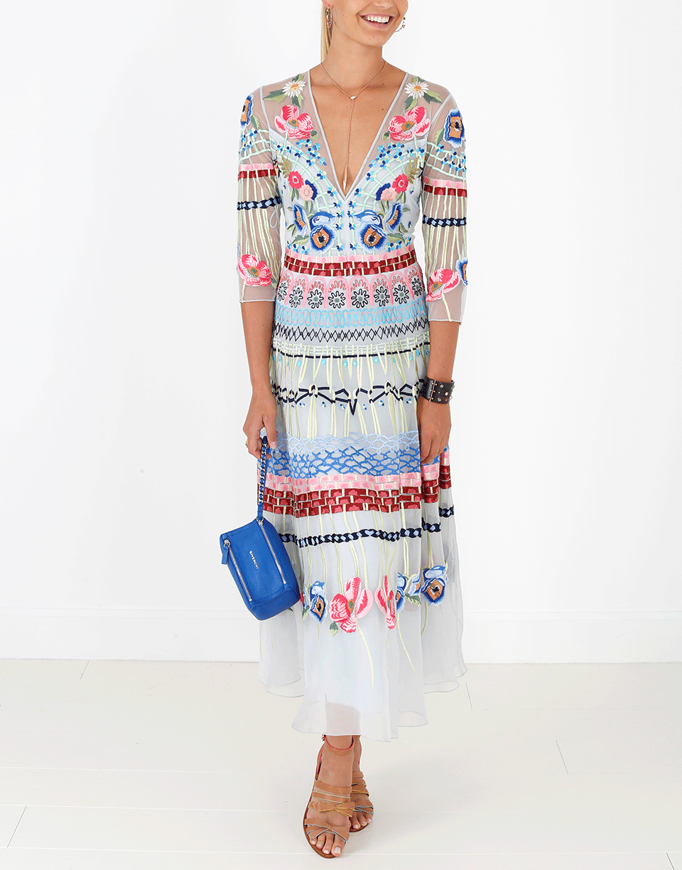 TEMPERLEY LONDON-Aura Embroidered Dress-