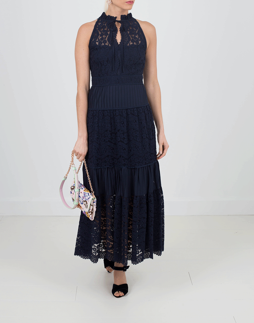TEMPERLEY LONDON-Lunar Lace Midi Dress-