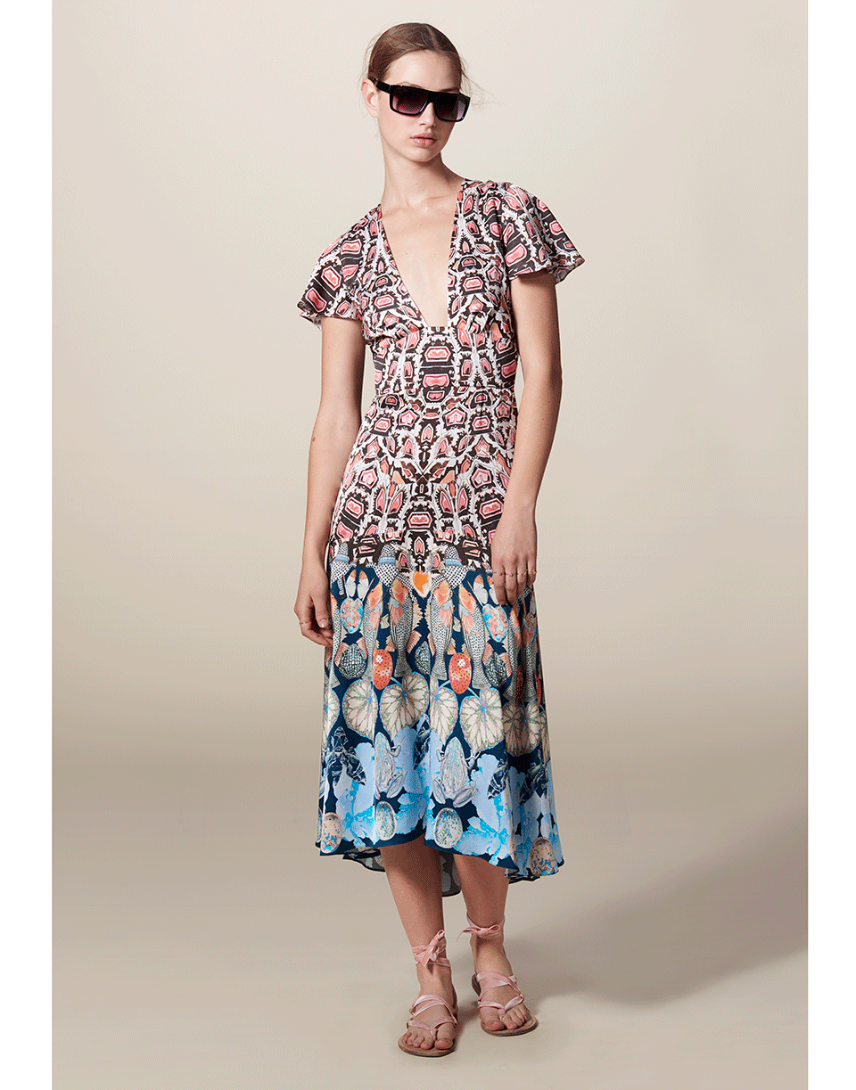 TEMPERLEY LONDON-Spiral Printed Dress-