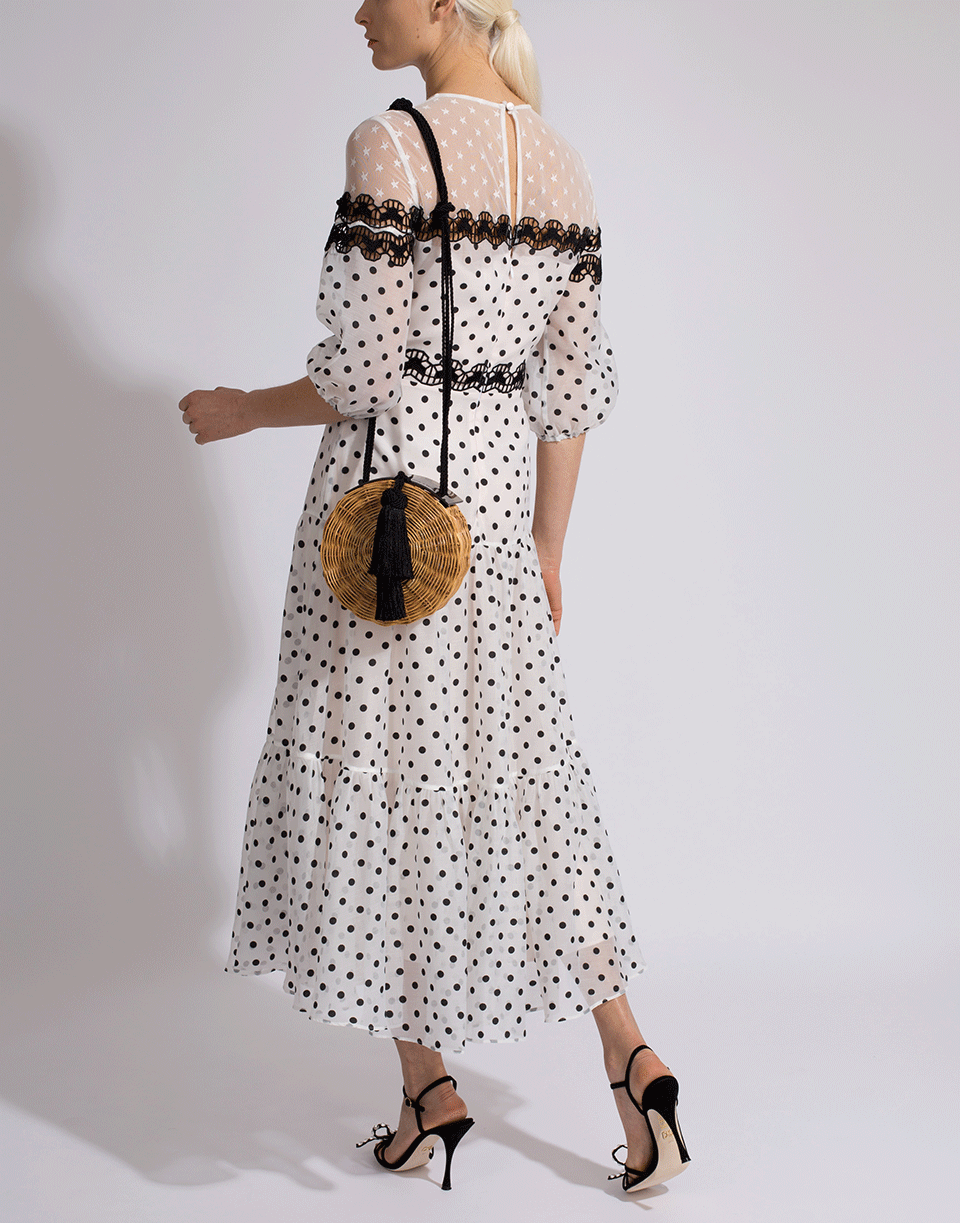 TEMPERLEY LONDON-Prix Polka Dot Midi Dress-WHITE