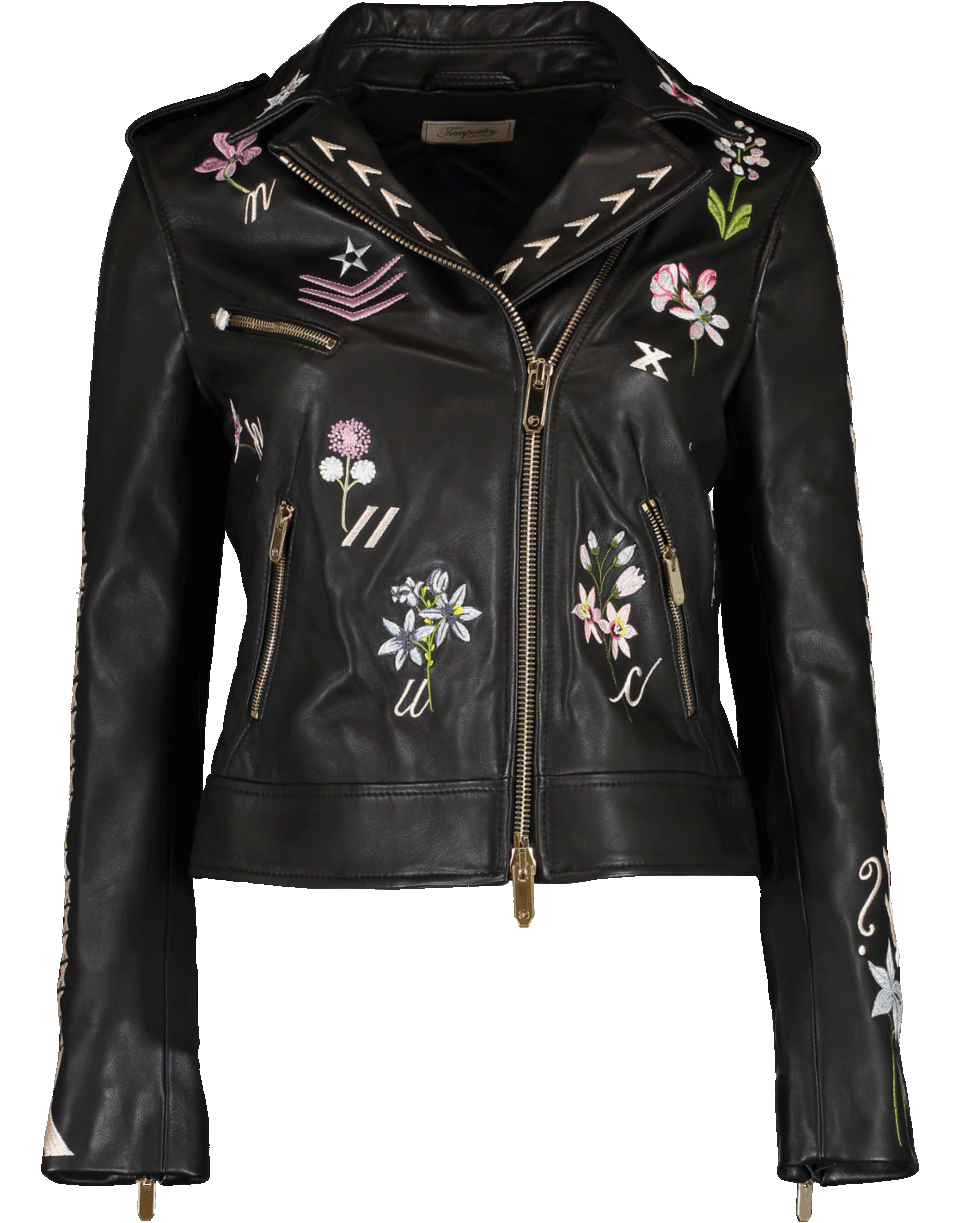 TEMPERLEY LONDON-Ryder Embroidered Leather Jacket-