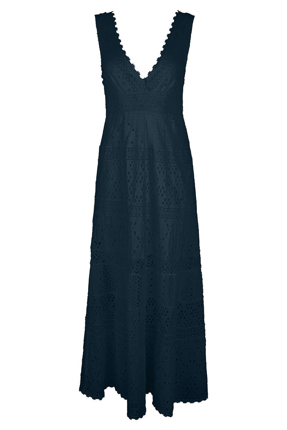 Paglia Long Dress - Navy