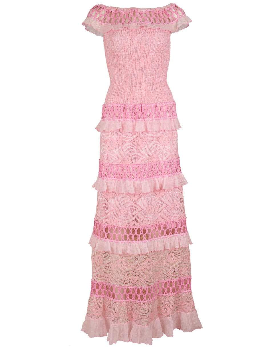 TEMPTATION POSITANO-La Plata 21 Shirred Off Shoulder Dress-