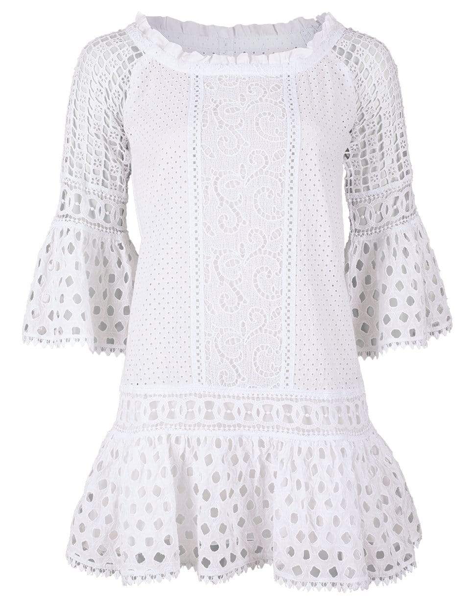 TEMPTATION POSITANO-Lussemburgo Embroidered Off The Shoulder Mini Dress-
