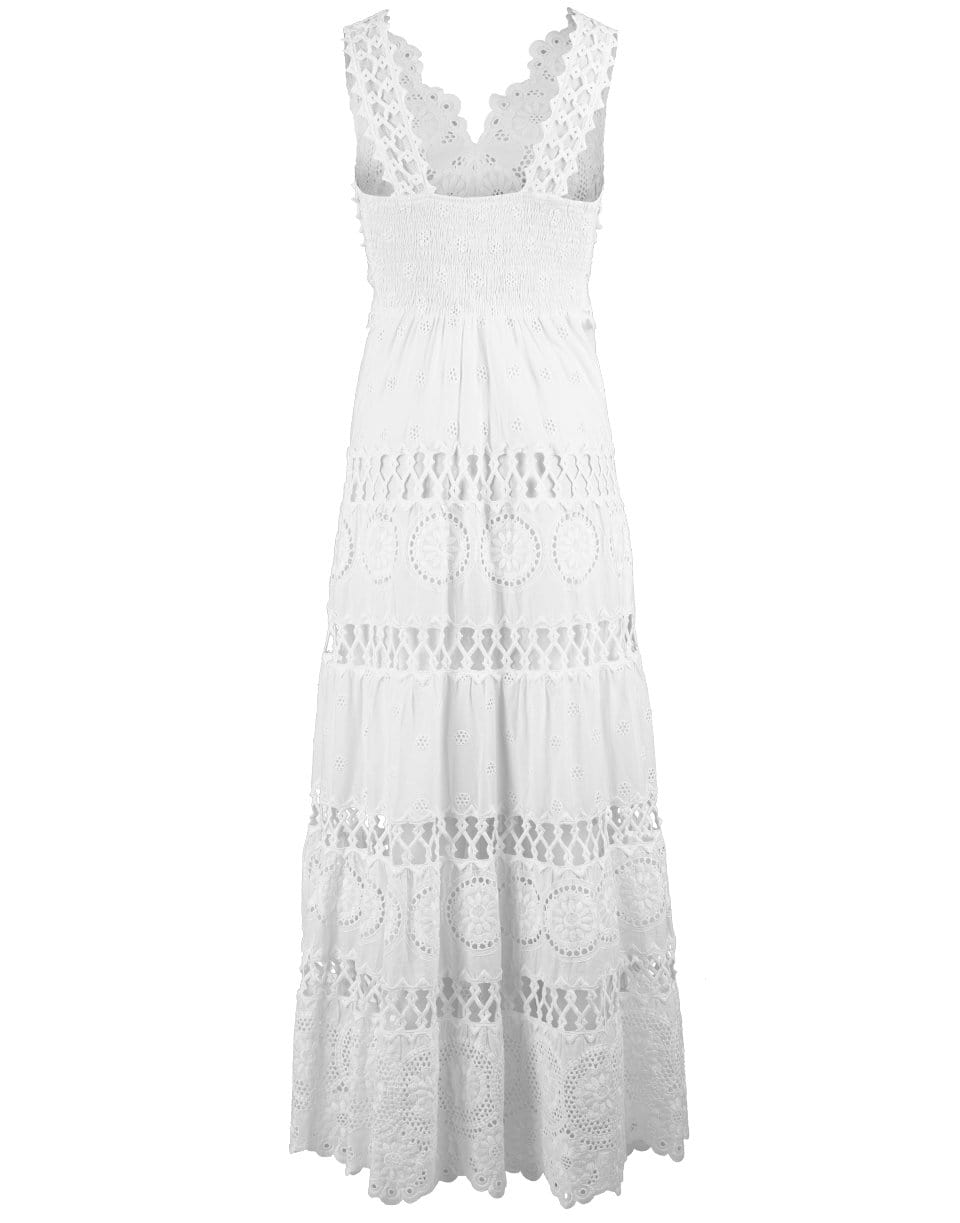 TEMPTATION POSITANO-Asuncion Sleeveless V-Neck White Maxi Dress-