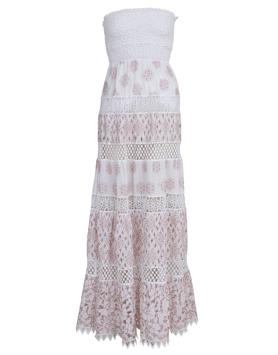 TEMPTATION POSITANO-Smock Strapless Maxi Dress-