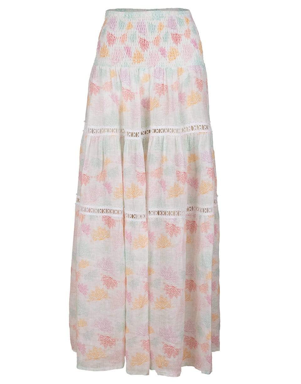 TEMPTATION POSITANO-Salina Butterfly Print Shirred Waist Maxi Skirt-