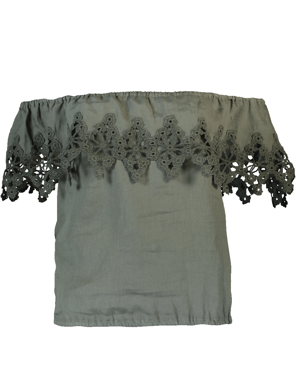 TEMPTATION POSITANO-Kure Off Shoulder Crochet Blouse-