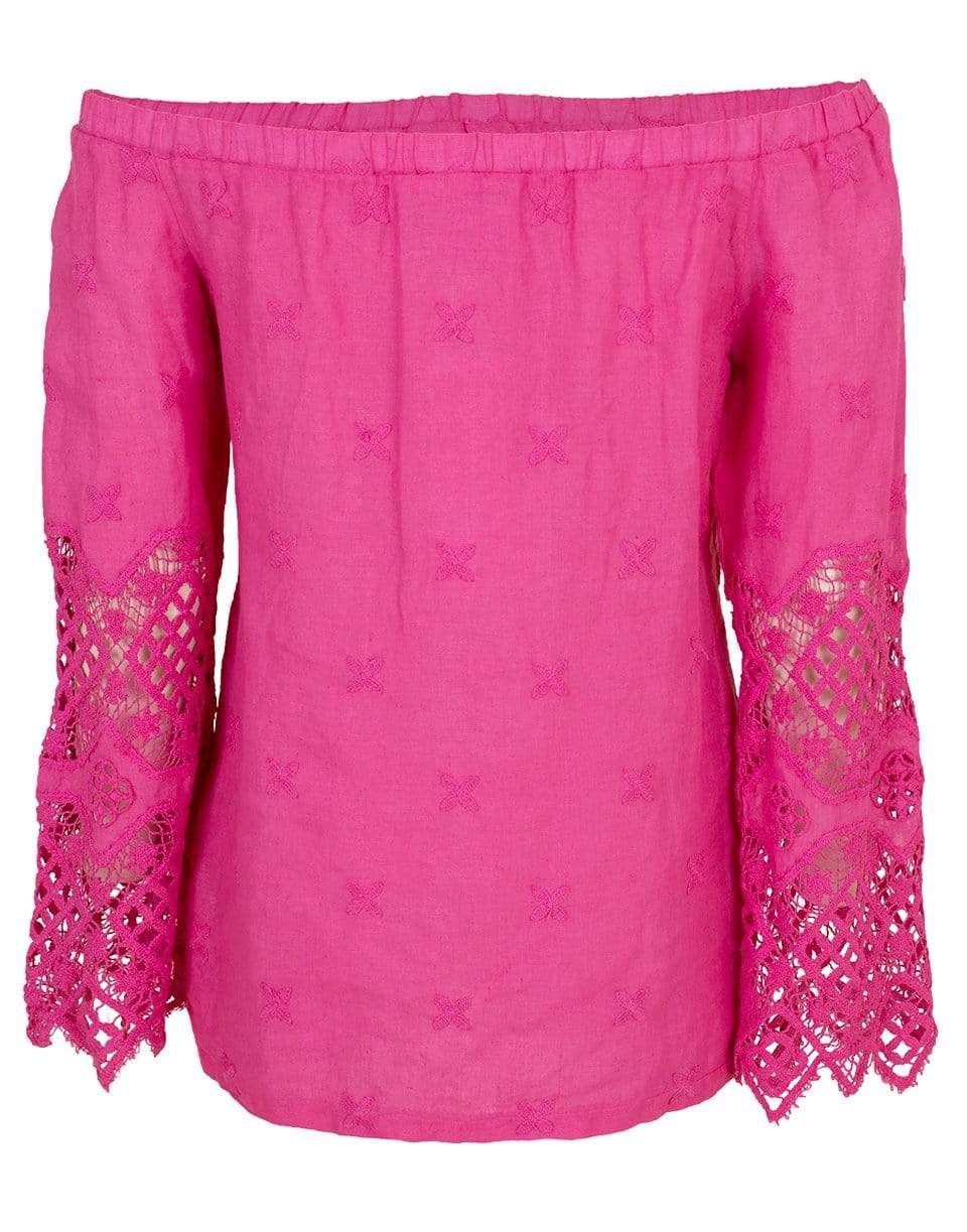 TEMPTATION POSITANO-Hot Pink Buenos Aires Shoulder Top-