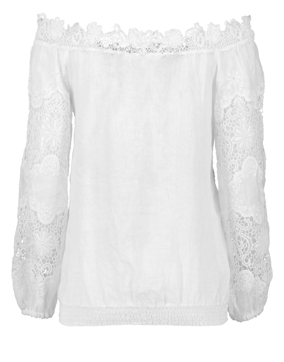 TEMPTATION POSITANO-Lace Off Shoulder Nias Top-