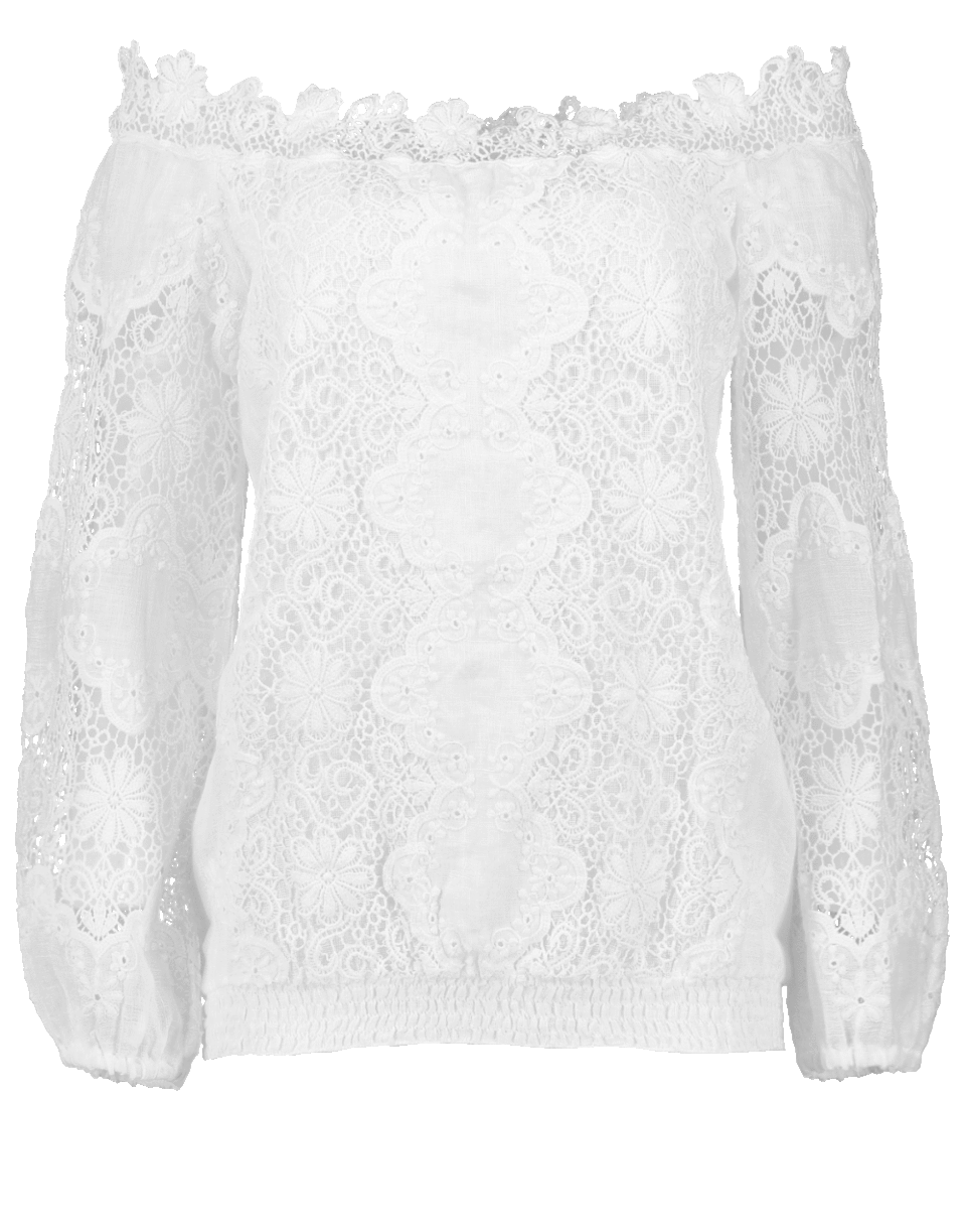 TEMPTATION POSITANO-Lace Off Shoulder Nias Top-