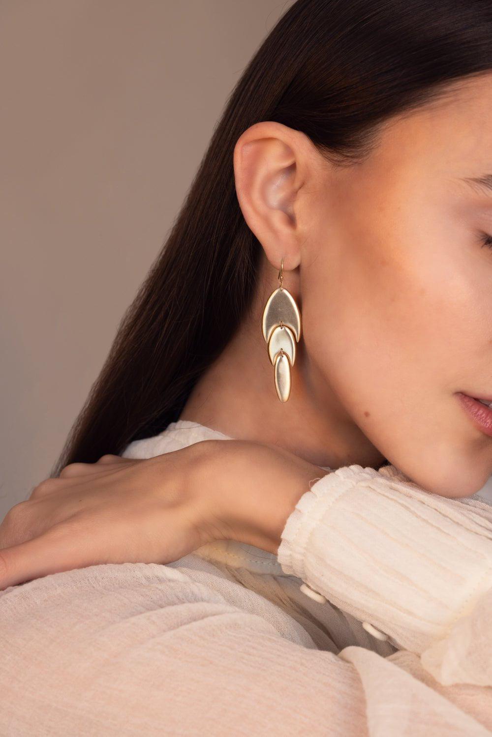 TEN THOUSAND THINGS-Cactus Earrings-YELLOW GOLD