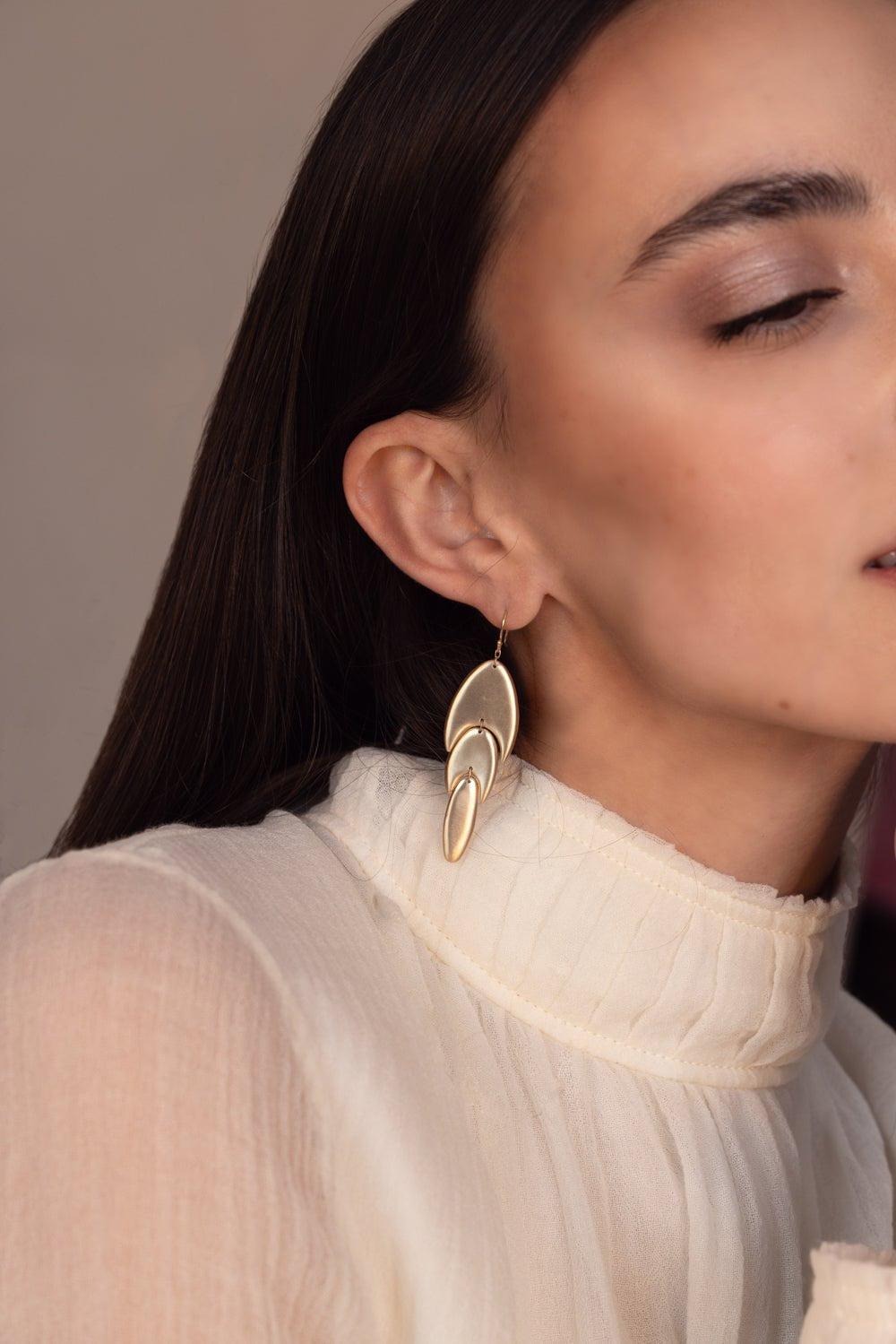 TEN THOUSAND THINGS-Cactus Earrings-YELLOW GOLD