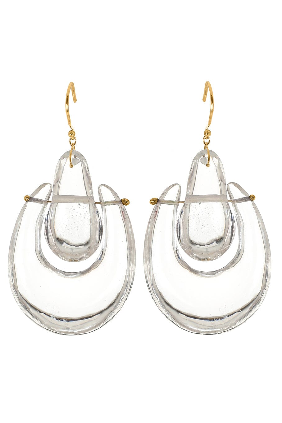 TEN THOUSAND THINGS-Large O'Keeffe Crystal Earrings-YELLOW GOLD