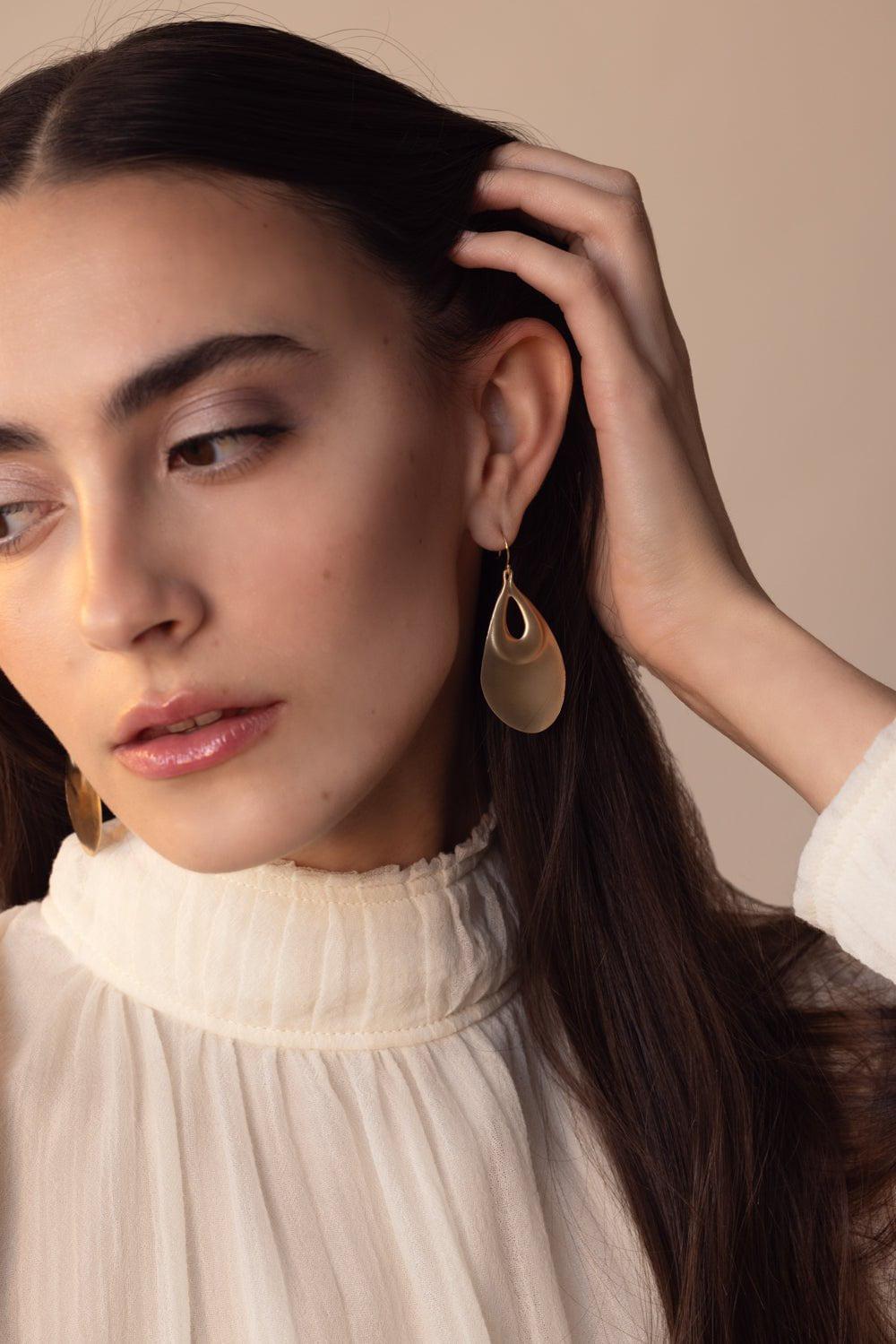 TEN THOUSAND THINGS-Peacock Eye Earrings-YELLOW GOLD