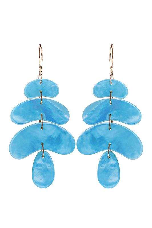 TEN THOUSAND THINGS-Small Turquoise Totem Earrings-YELLOW GOLD