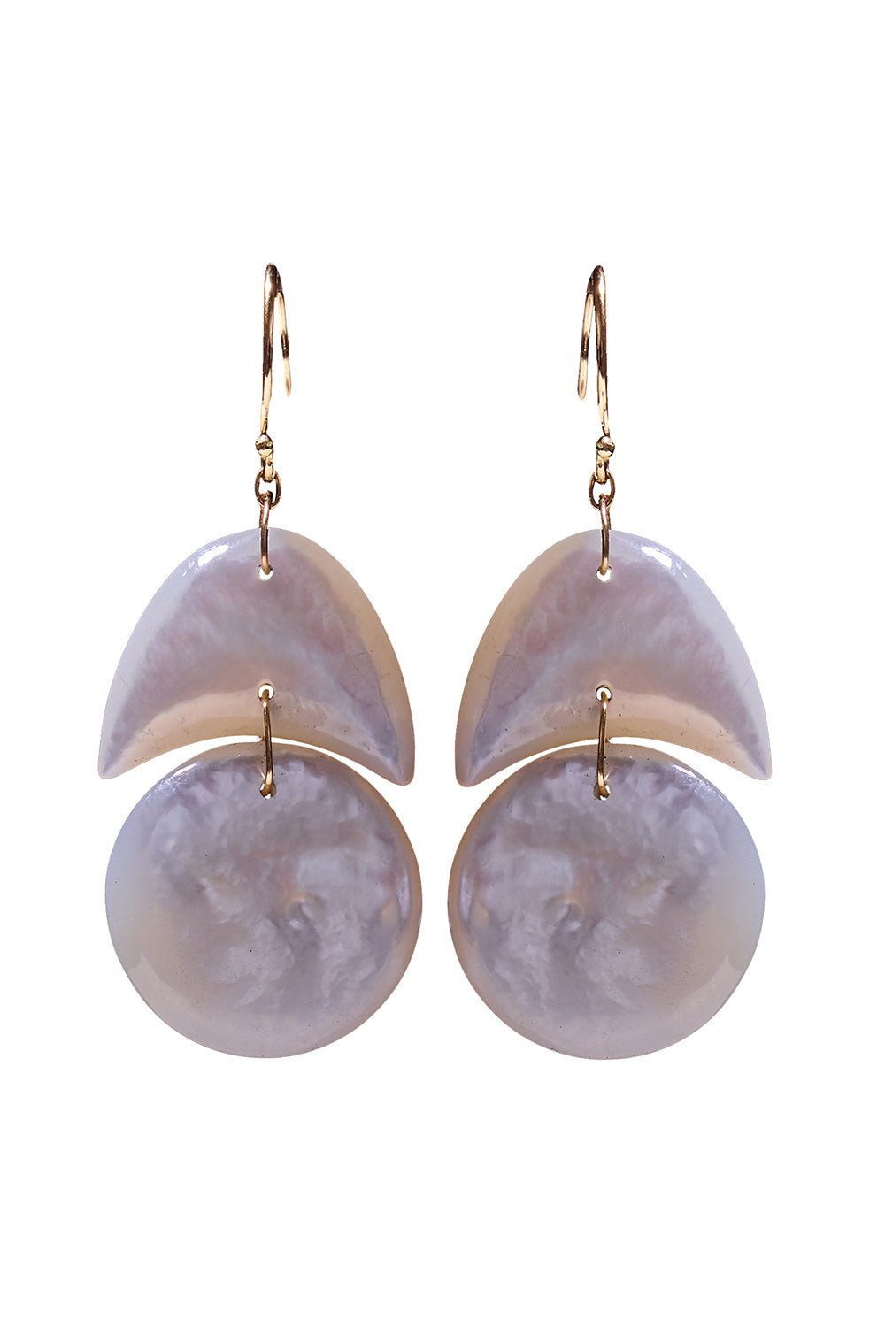 TEN THOUSAND THINGS-Tiny Arp Pearl Earrings-YELLOW GOLD