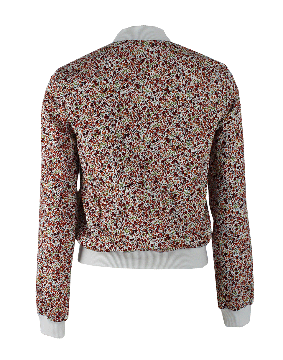 THAKOON ADDITION-Flower Print Bomber Jacket with Pockets-