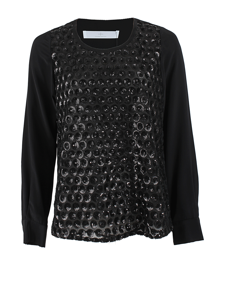 THAKOON ADDITION-Layered Back Sequin Blouse-