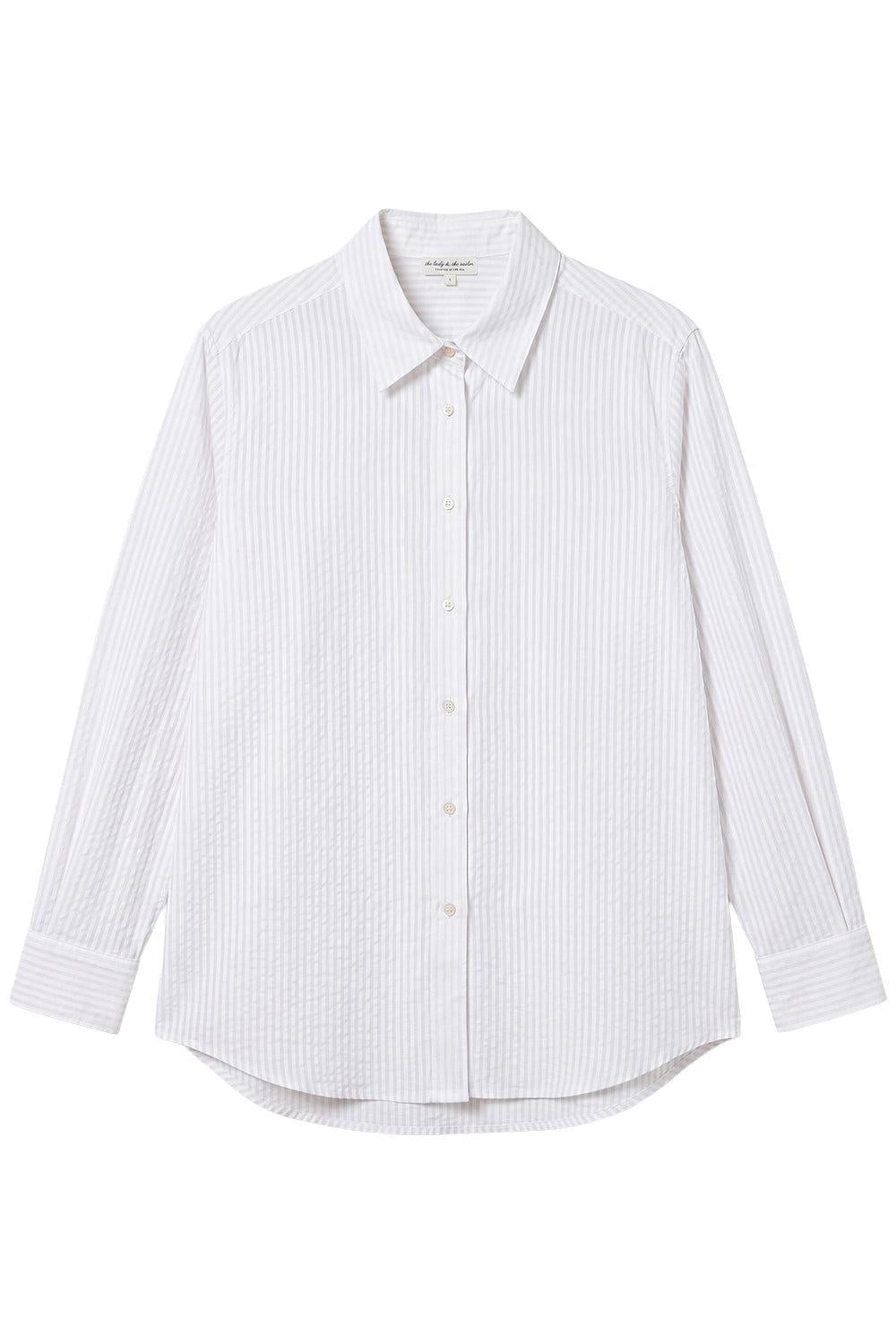 Sunday Shirt - White-STRIPE-1-CLOTHINGTOPBLOUSE-The Lady & The Sailor x Marissa Collections
