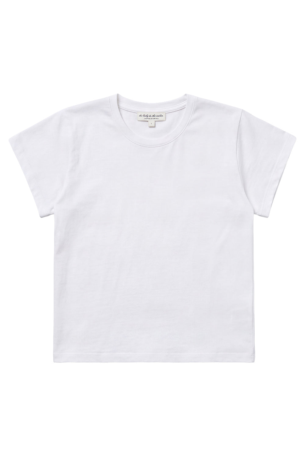  Shrunken Boyfriend Tee - White-WHITE-0-CLOTHINGTOPT-SHIRT-The Lady & The Sailor x Marissa Collections 