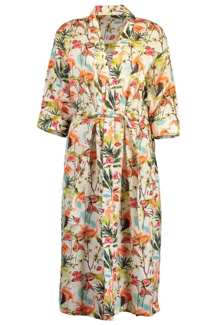 THE LAZY POET-Linen Sophie Robe - Carribbe-