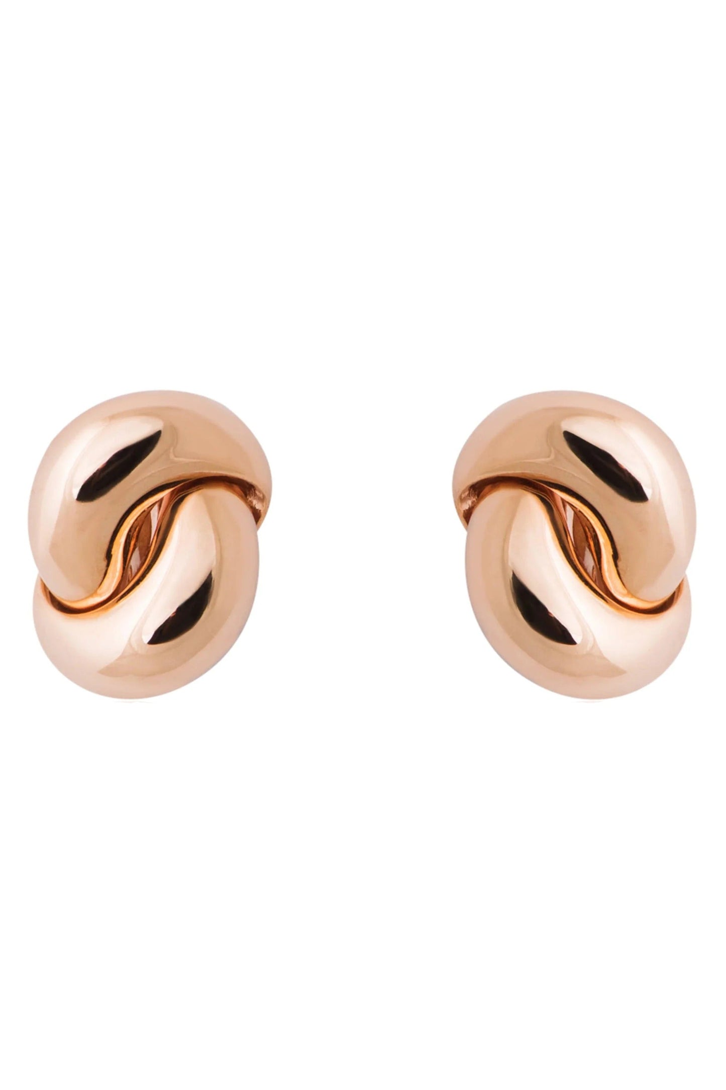 THE LOVE KNOT BY CORALIE-Gold Love Knot Earrings-YELLOW GOLD